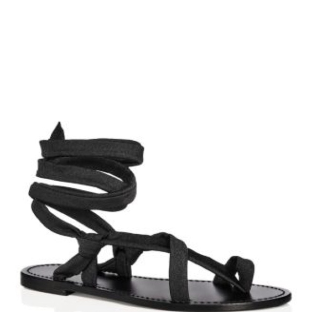 New in box, Aqua Women's Yasmin‎ Ankle Tie Strappy Toe Ring Sandals